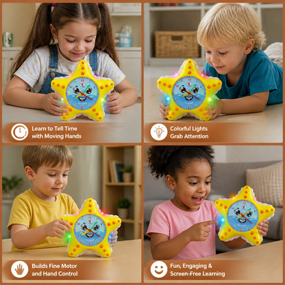 Starfish Clock Learning Toy – Interactive Time Teaching Toy for Kids