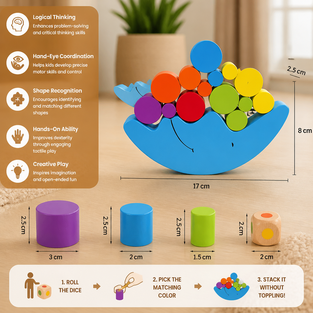 Colorful Stacking Toy – Educational Toy for Kids with Colors and Shapes