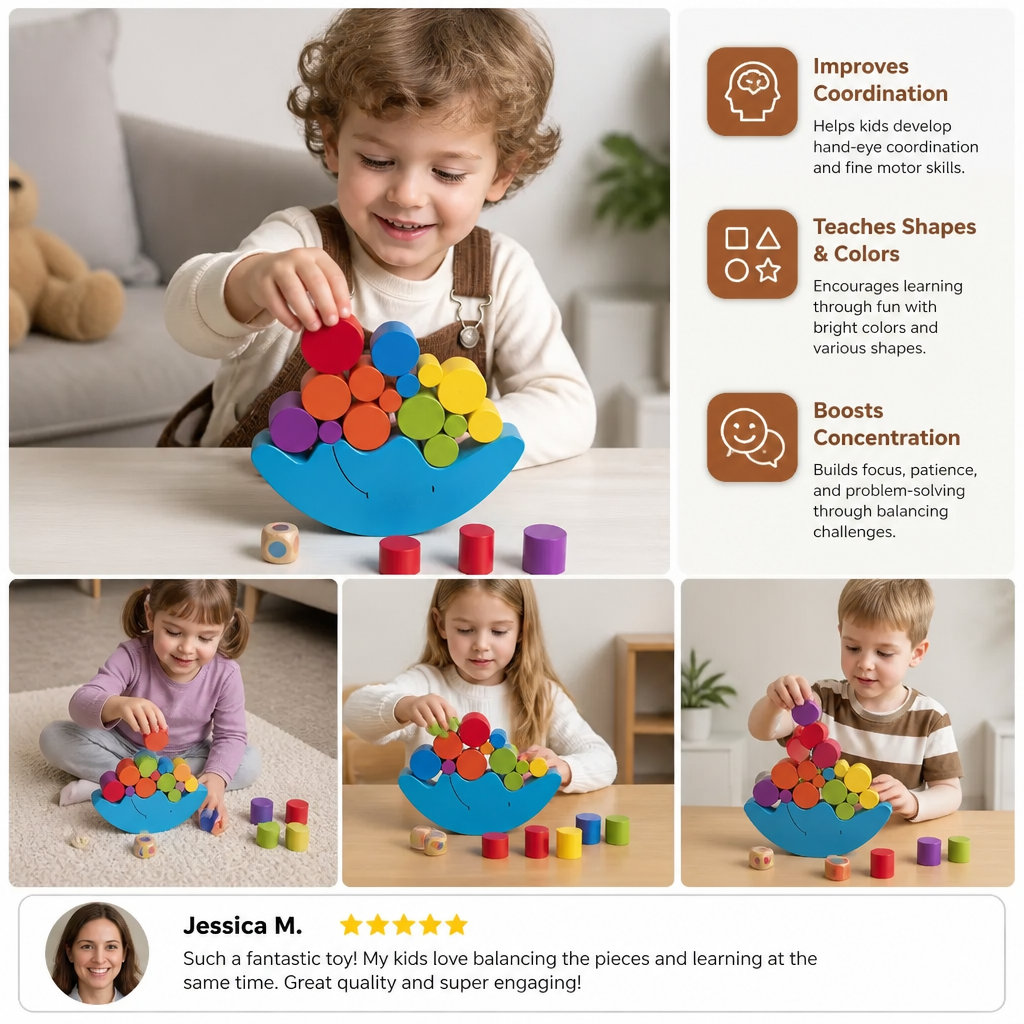 Colorful Stacking Toy – Educational Toy for Kids with Colors and Shapes