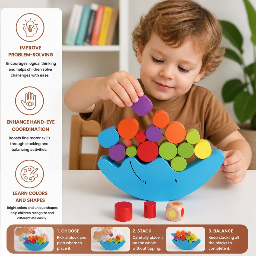 Colorful Stacking Toy – Educational Toy for Kids with Colors and Shapes