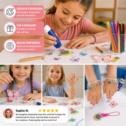 DIY Shrink Art Keychain & Charm Making Kit for Kids