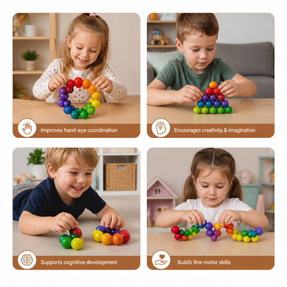 Colorful 3D Ball Building Set – Creative Construction & Fine Motor Skills Learning Toy for Kids