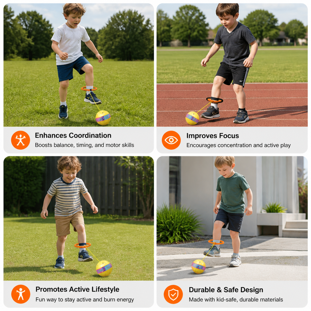 Interactive Skip Ball Ankle Swing Toy for Kids
