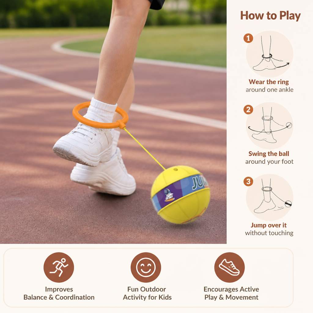 Interactive Skip Ball Ankle Swing Toy for Kids