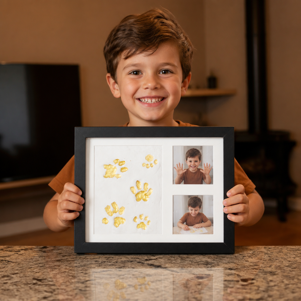 DIY Kids Handprint Keepsake Frame Kit – Hand Impression & Photo Display