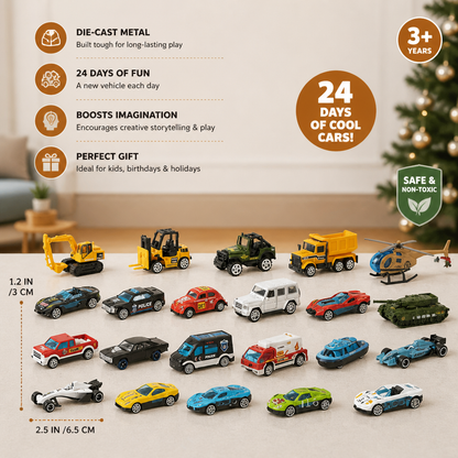 Christmas Die-Cast Car Advent Calendar for Kids