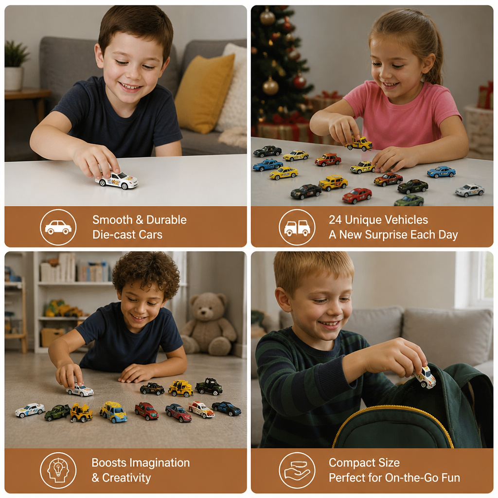 Christmas Die-Cast Car Advent Calendar for Kids