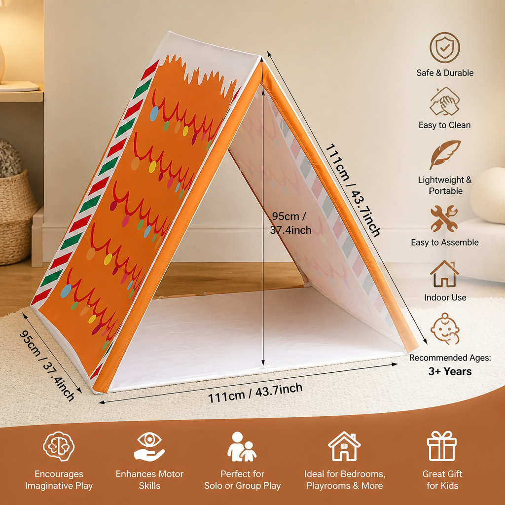 Christmas Gingerbread House Play Tent for Kids