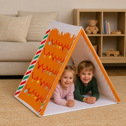 Christmas Gingerbread House Play Tent for Kids