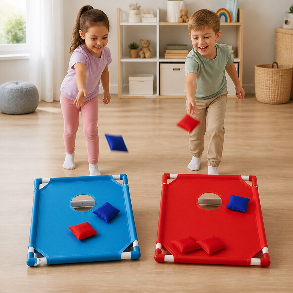 Indoor & Outdoor Two-Color Bean Bag Toss Game for Kids