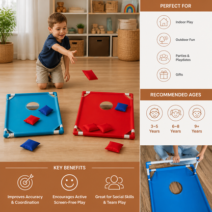 Indoor & Outdoor Two-Color Bean Bag Toss Game for Kids