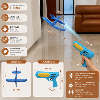 Foam Glider Airplane Launcher Set