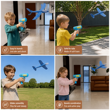Foam Glider Airplane Launcher Set