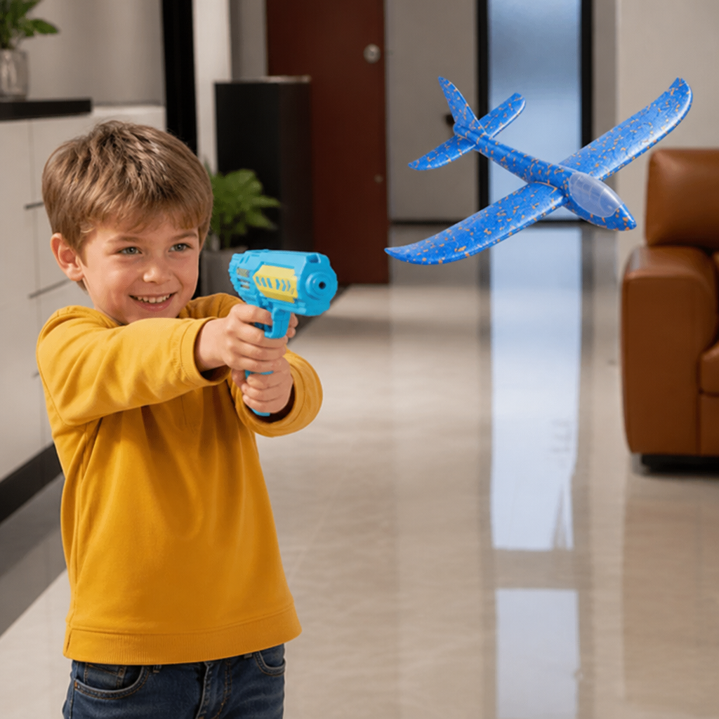 Foam Glider Airplane Launcher Set
