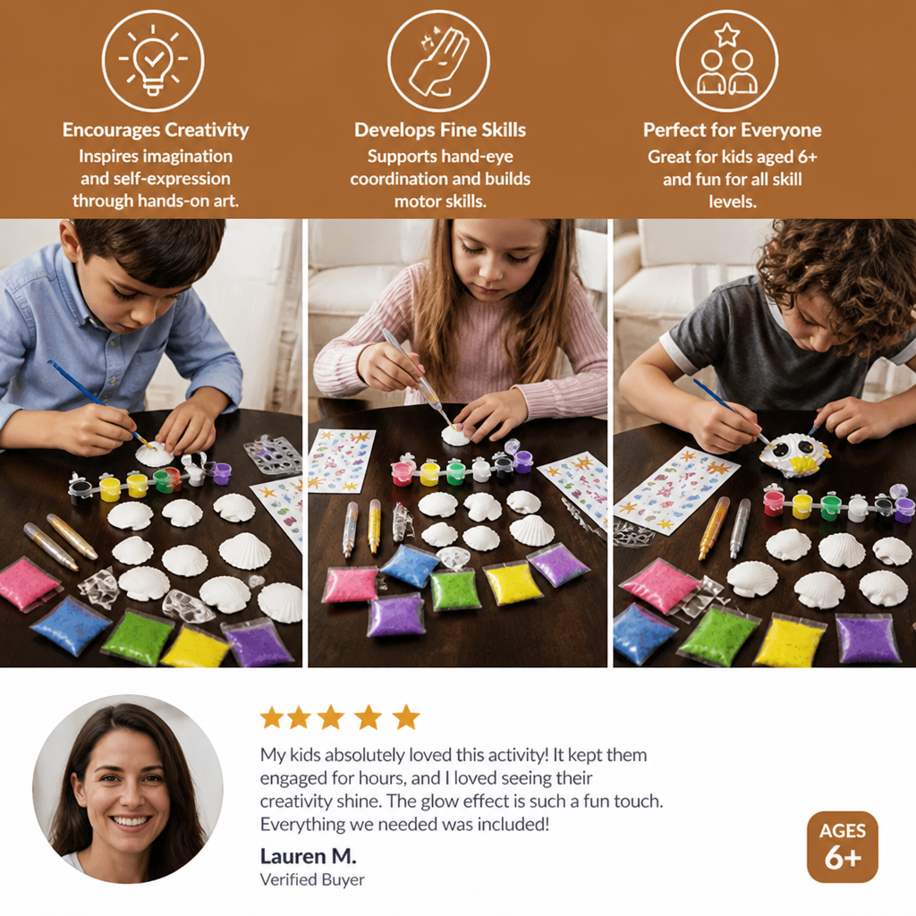 Glow in the Dark Sea Shell Painting & Craft Kit