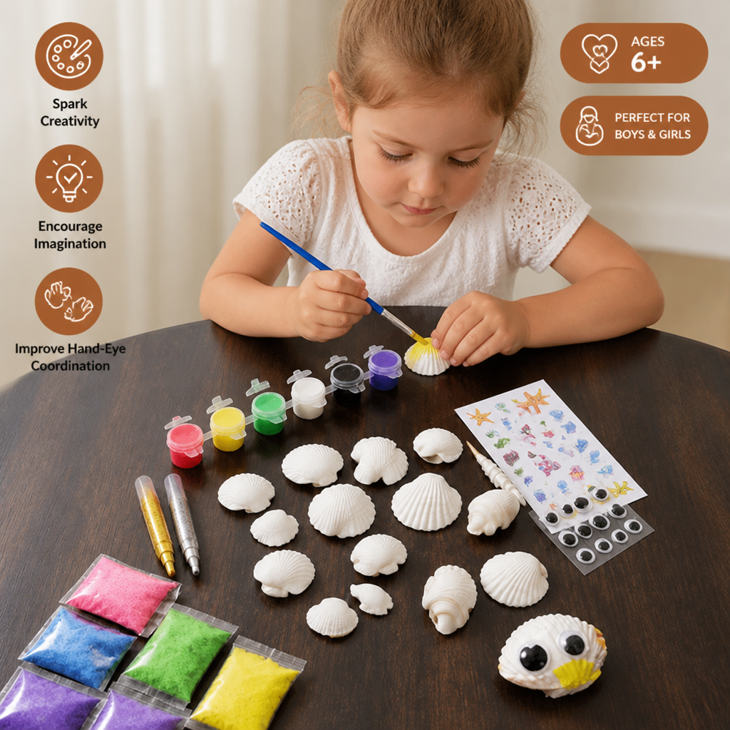 Glow in the Dark Sea Shell Painting & Craft Kit