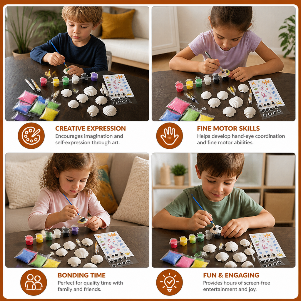Glow in the Dark Sea Shell Painting & Craft Kit
