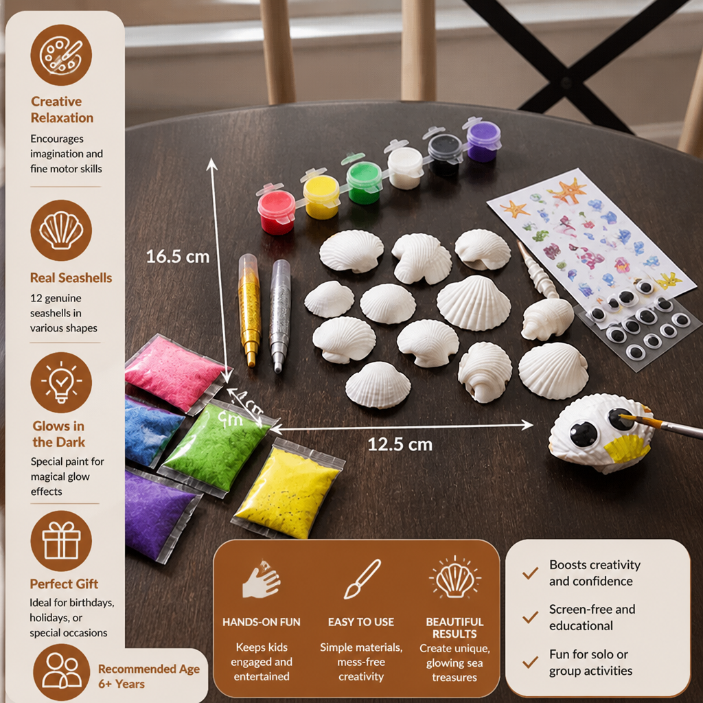 Glow in the Dark Sea Shell Painting & Craft Kit