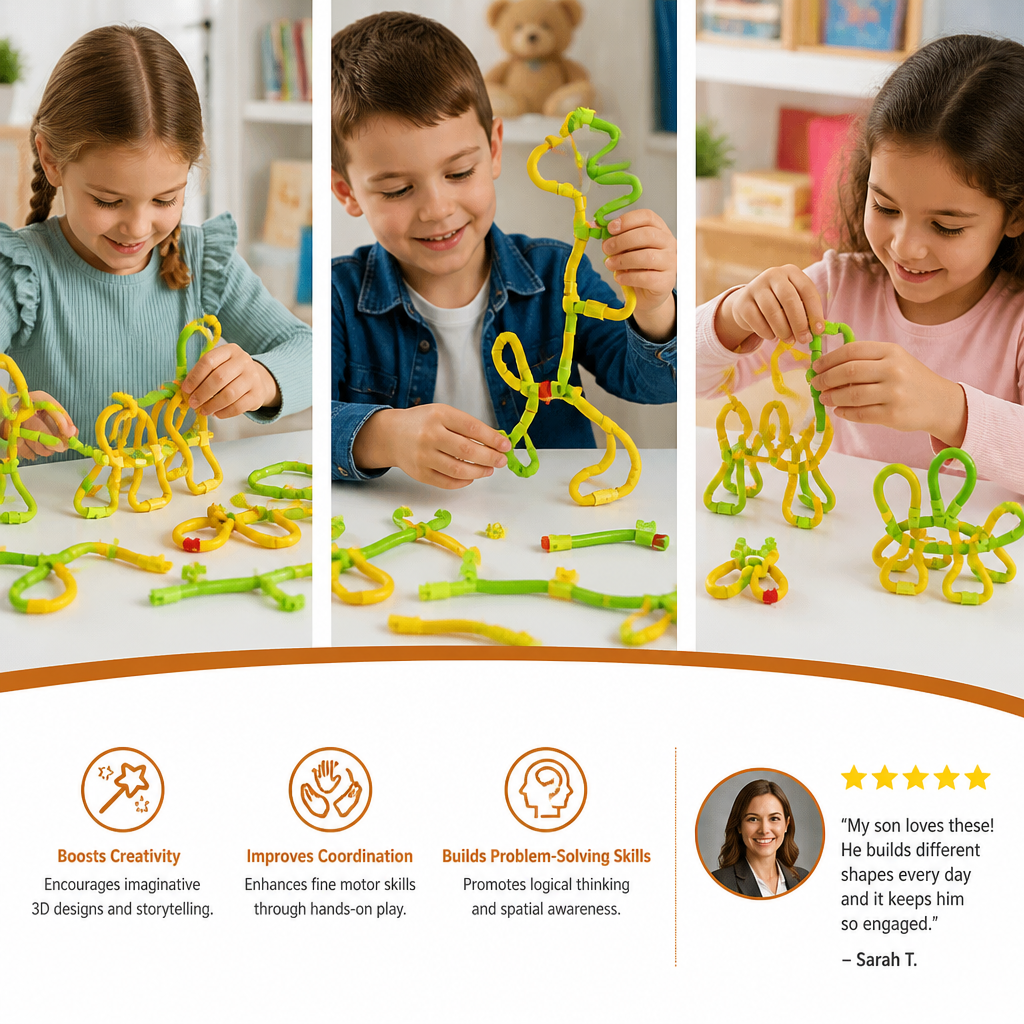 DIY Twisty Sticks – Creative 3D Building & STEM Construction Set