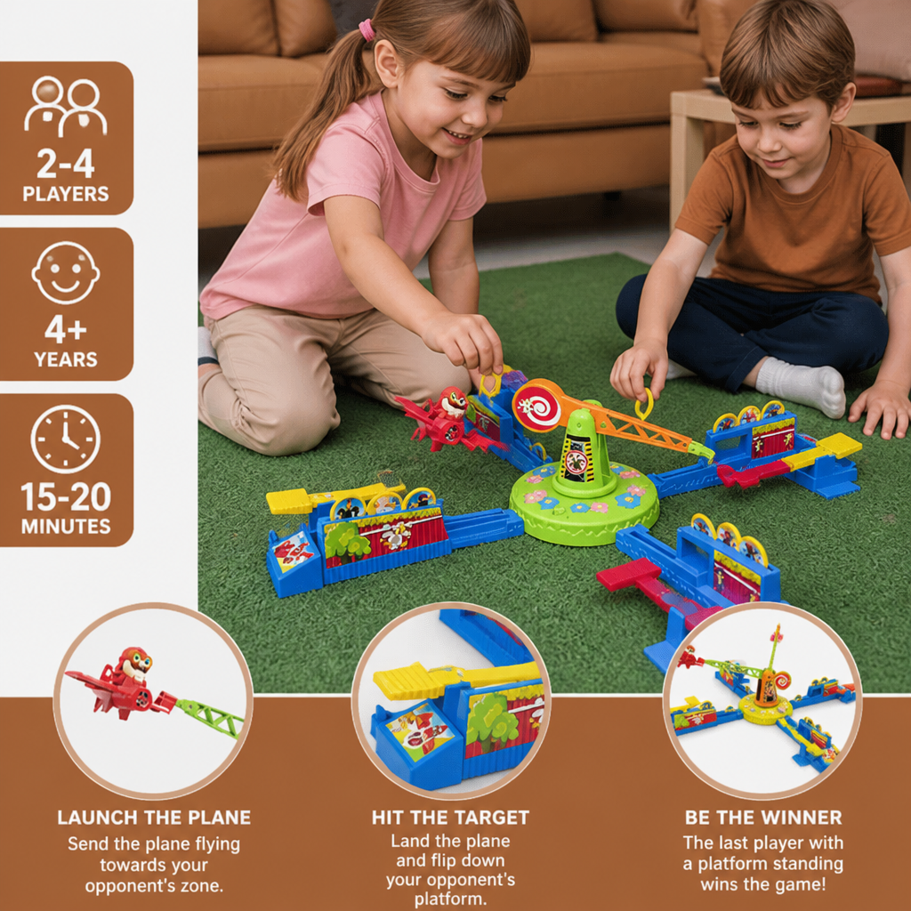 Interactive Multiplayer Flying Plane Family Board Game
