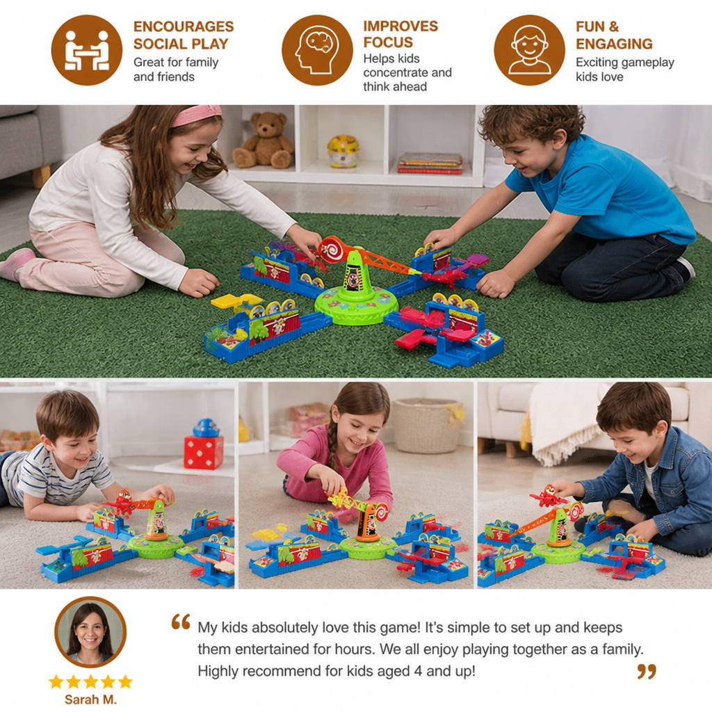 Interactive Multiplayer Flying Plane Family Board Game
