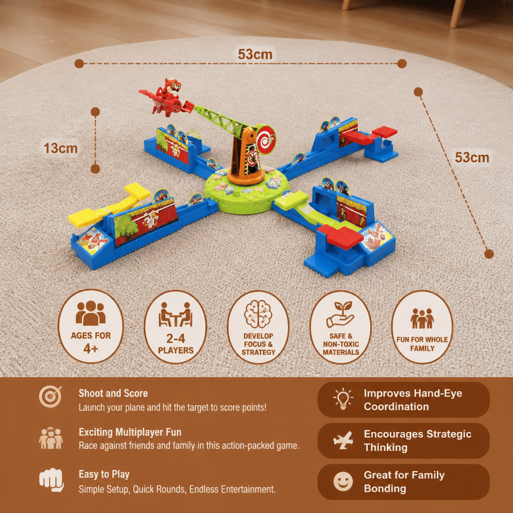 Interactive Multiplayer Flying Plane Family Board Game