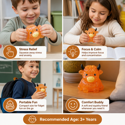 Mini Highland Cow Squishy Stress Relief Toy