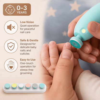 Electric Baby Nail Trimmer – 6-in-1 Nail Care Set