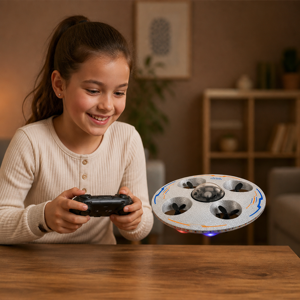 Remote Control LED Flying Saucer Drone