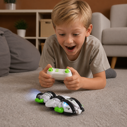2-in-1 Remote Control Transforming Stunt Car with 360° Rotation & LED Lights