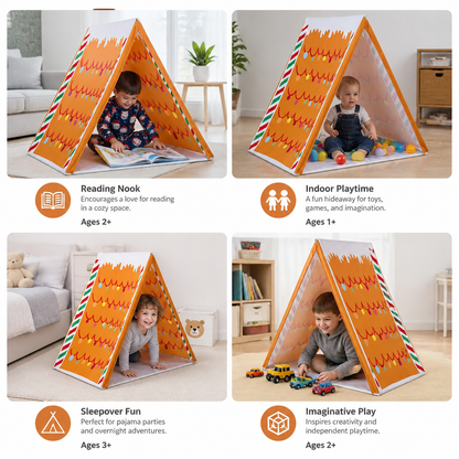 Christmas Gingerbread House Play Tent for Kids