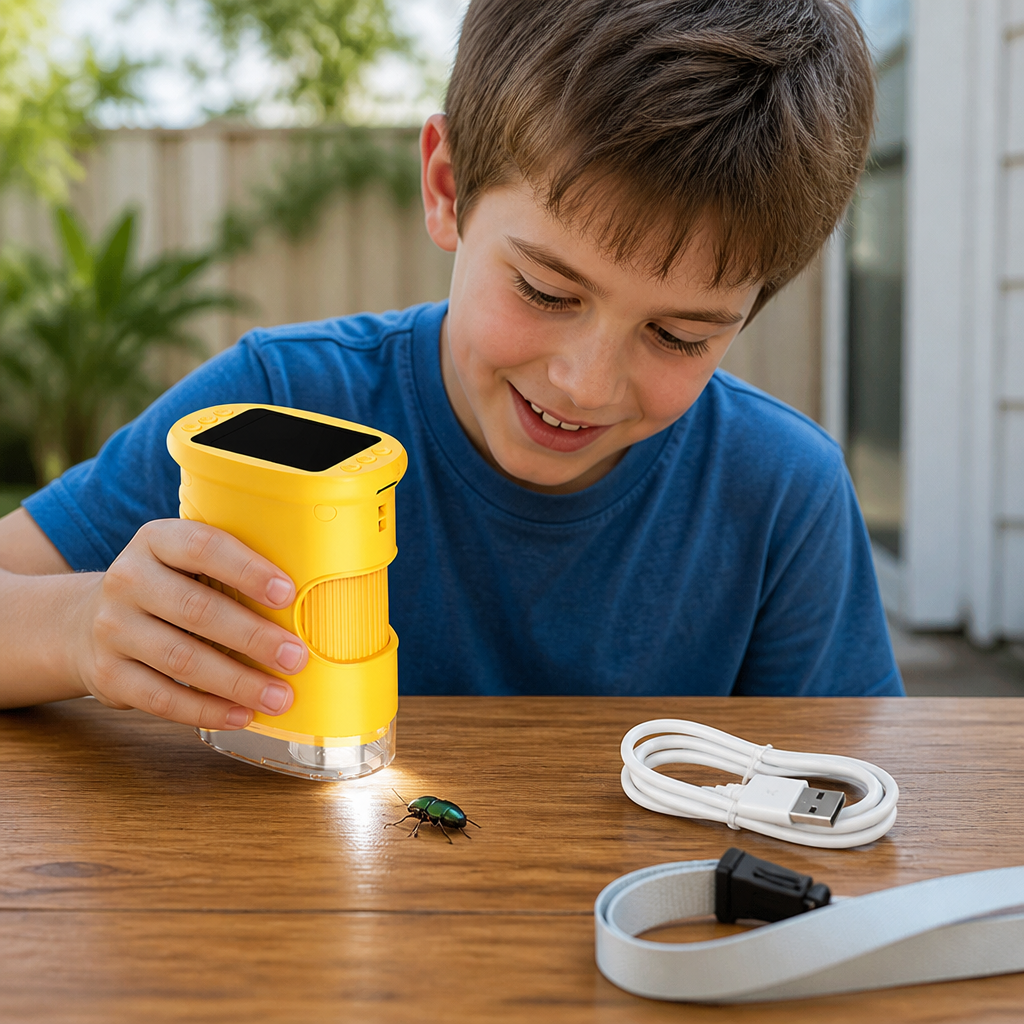Kids’ 2-in-1 Digital Microscope & Telescope with Photo and Video Camera