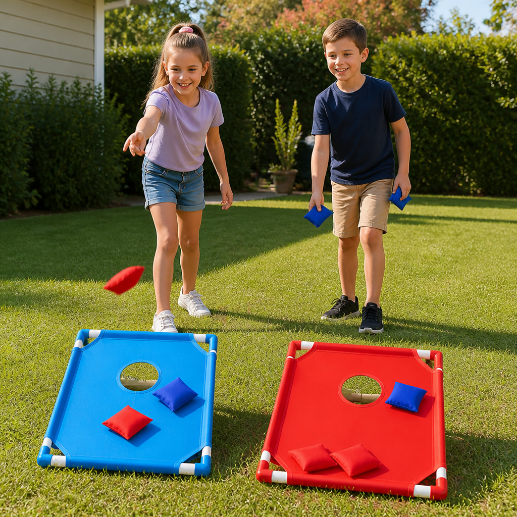 Indoor & Outdoor Two-Color Bean Bag Toss Game for Kids