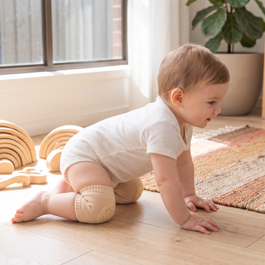 Baby Crawling Knee Pads – Non-Slip Protection with Smiley Face Design