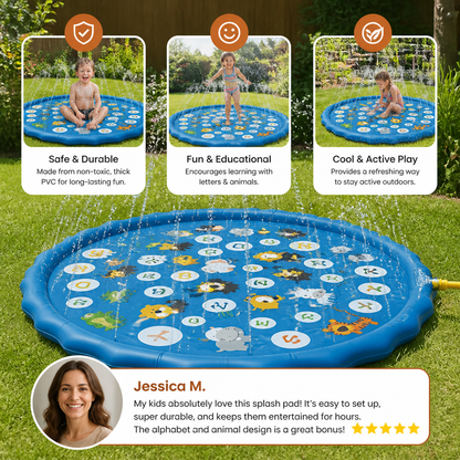 Inflatable Kids Splash Pad with Sprinkler – Outdoor Water Play Mat for Garden & Beach