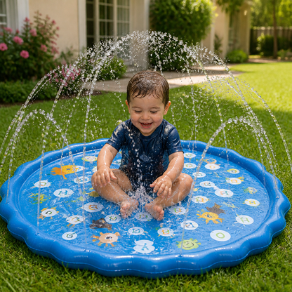 Inflatable Kids Splash Pad with Sprinkler – Outdoor Water Play Mat for Garden & Beach