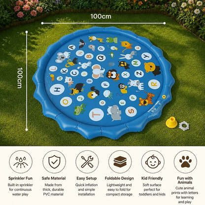 Inflatable Kids Splash Pad with Sprinkler – Outdoor Water Play Mat for Garden & Beach
