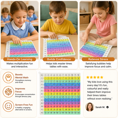 Rainbow Pop Math – Multiplication Fidget Learning Toy