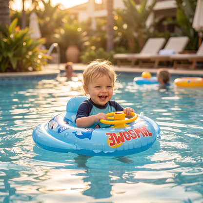 Baby Shark Pool Float with Steering Wheel for Toddlers