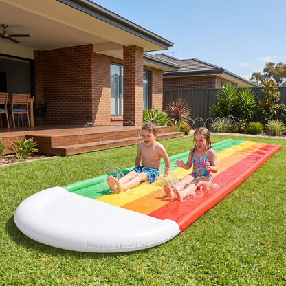 Rainbow Water Slide – Inflatable Outdoor Slide for Kids & Family