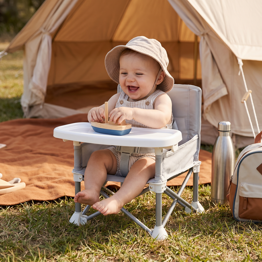 Foldable Baby Camping Chair with Tray for On the Go