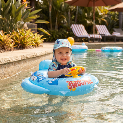 Baby Shark Pool Float with Steering Wheel for Toddlers