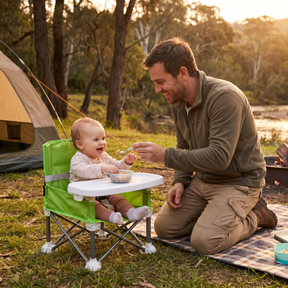 Foldable Baby Camping Chair with Tray for On the Go