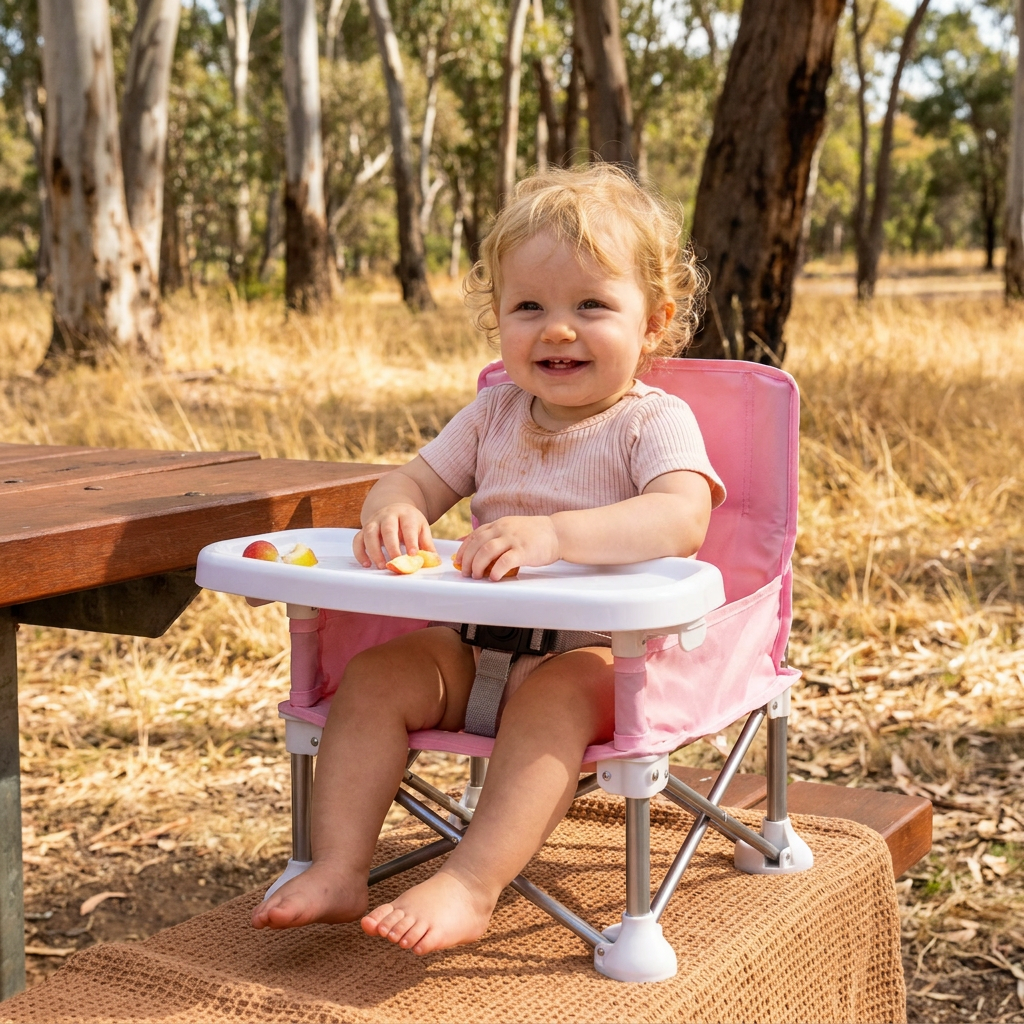 Foldable Baby Camping Chair with Tray for On the Go
