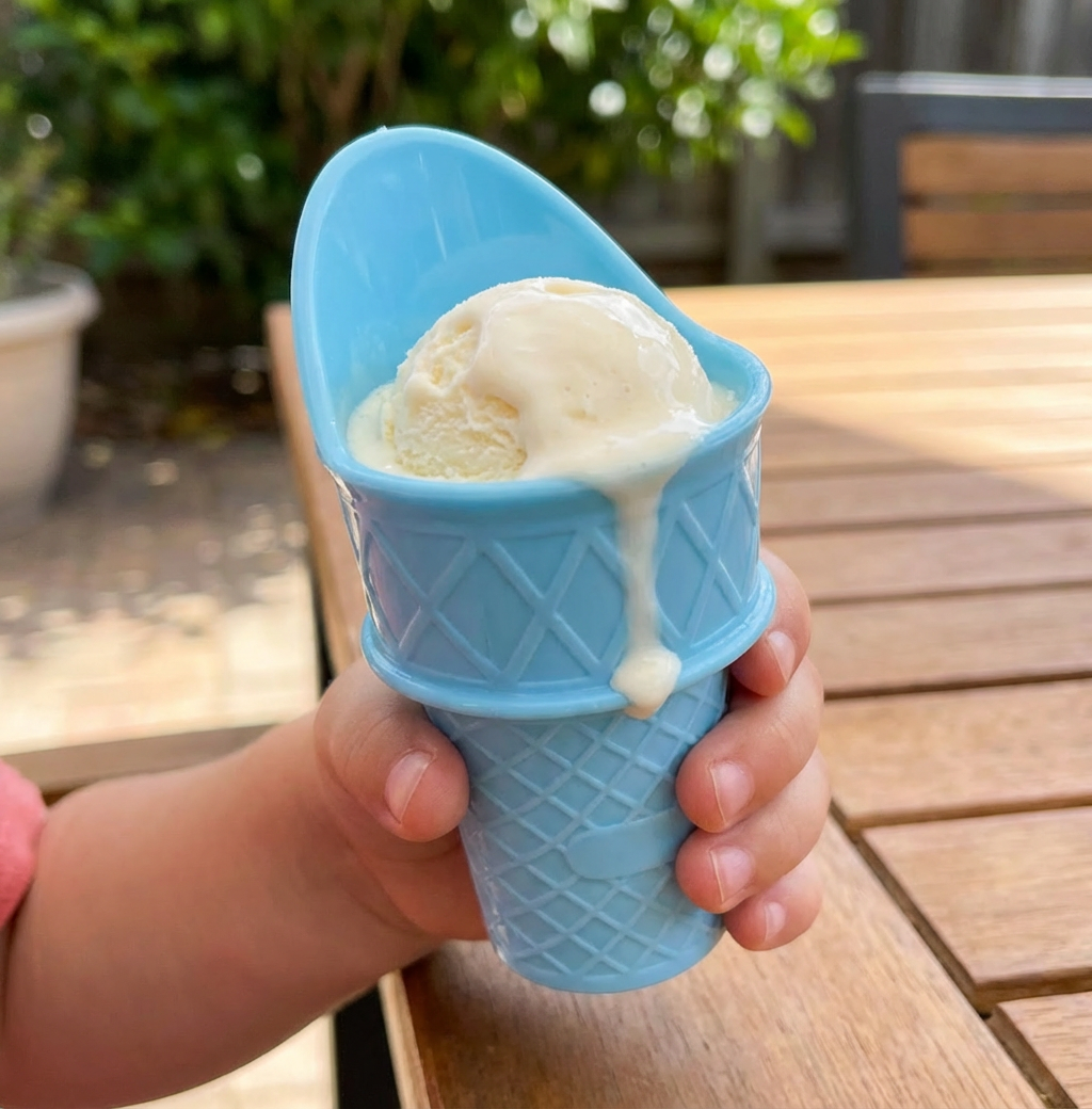 2-Pack Ice Cream Cone Holder for Kids – No-Mess Ice Cream Cup