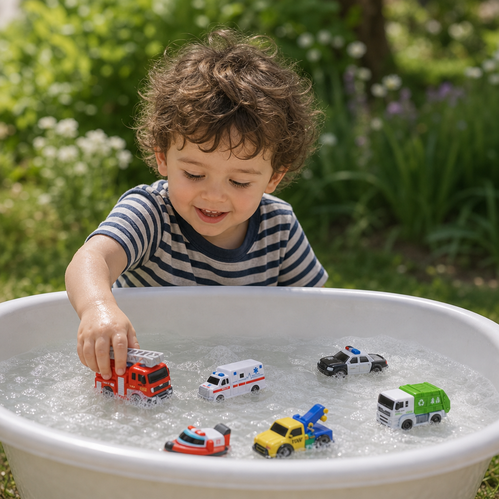 6-Pack Color-Changing Emergency Vehicle Bath Toys for Babies & Toddlers