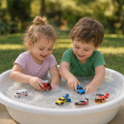 6-Pack Color-Changing Emergency Vehicle Bath Toys for Babies & Toddlers