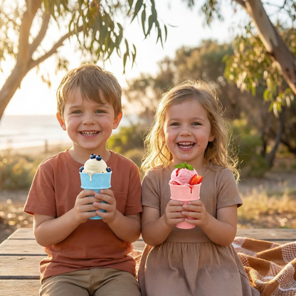 2-Pack Ice Cream Cone Holder for Kids – No-Mess Ice Cream Cup