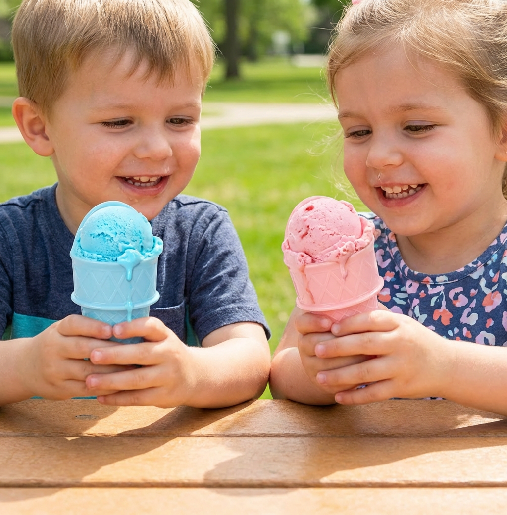 2-Pack Ice Cream Cone Holder for Kids – No-Mess Ice Cream Cup