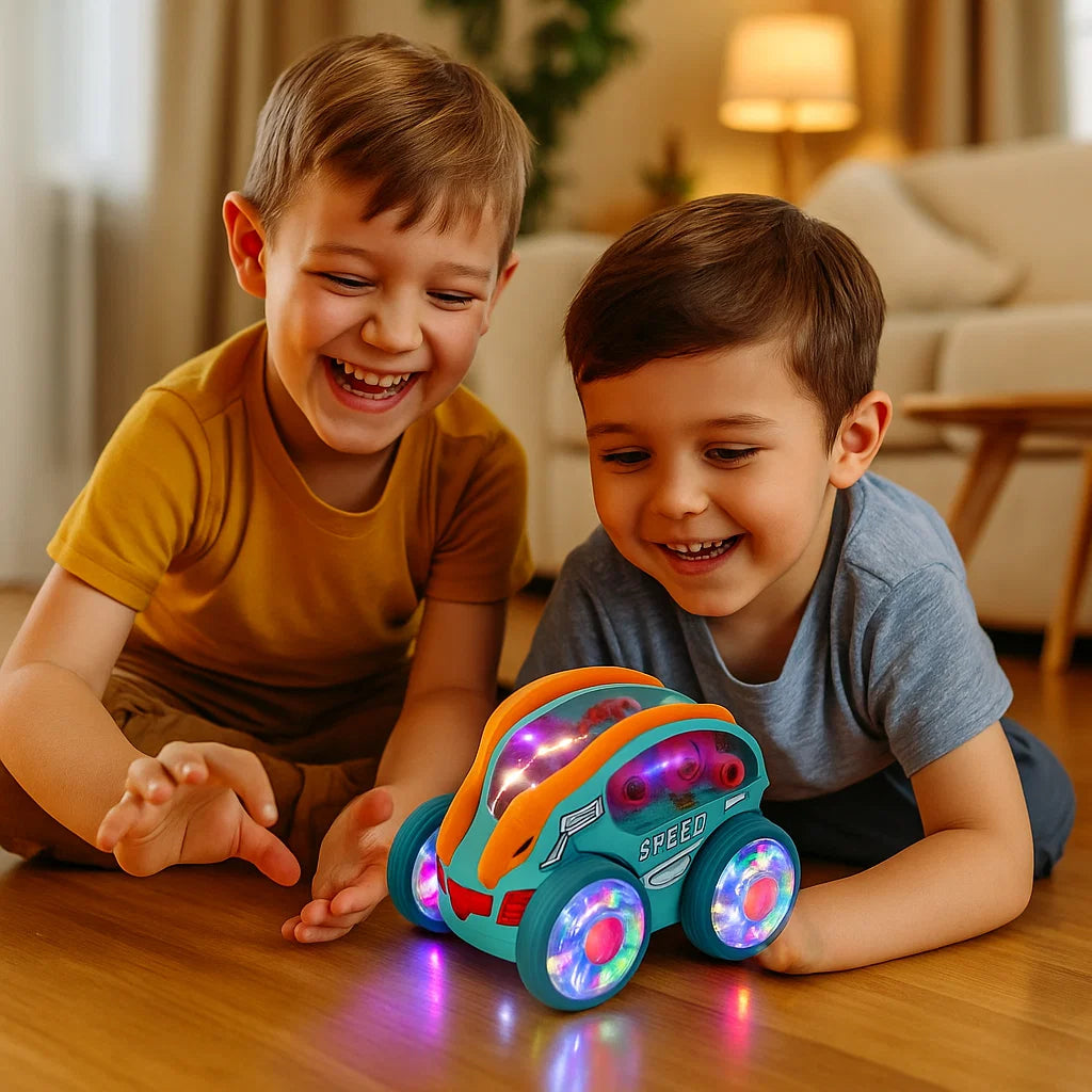 LED Somersault Vehicle Toy with Music and 360 Rotation
